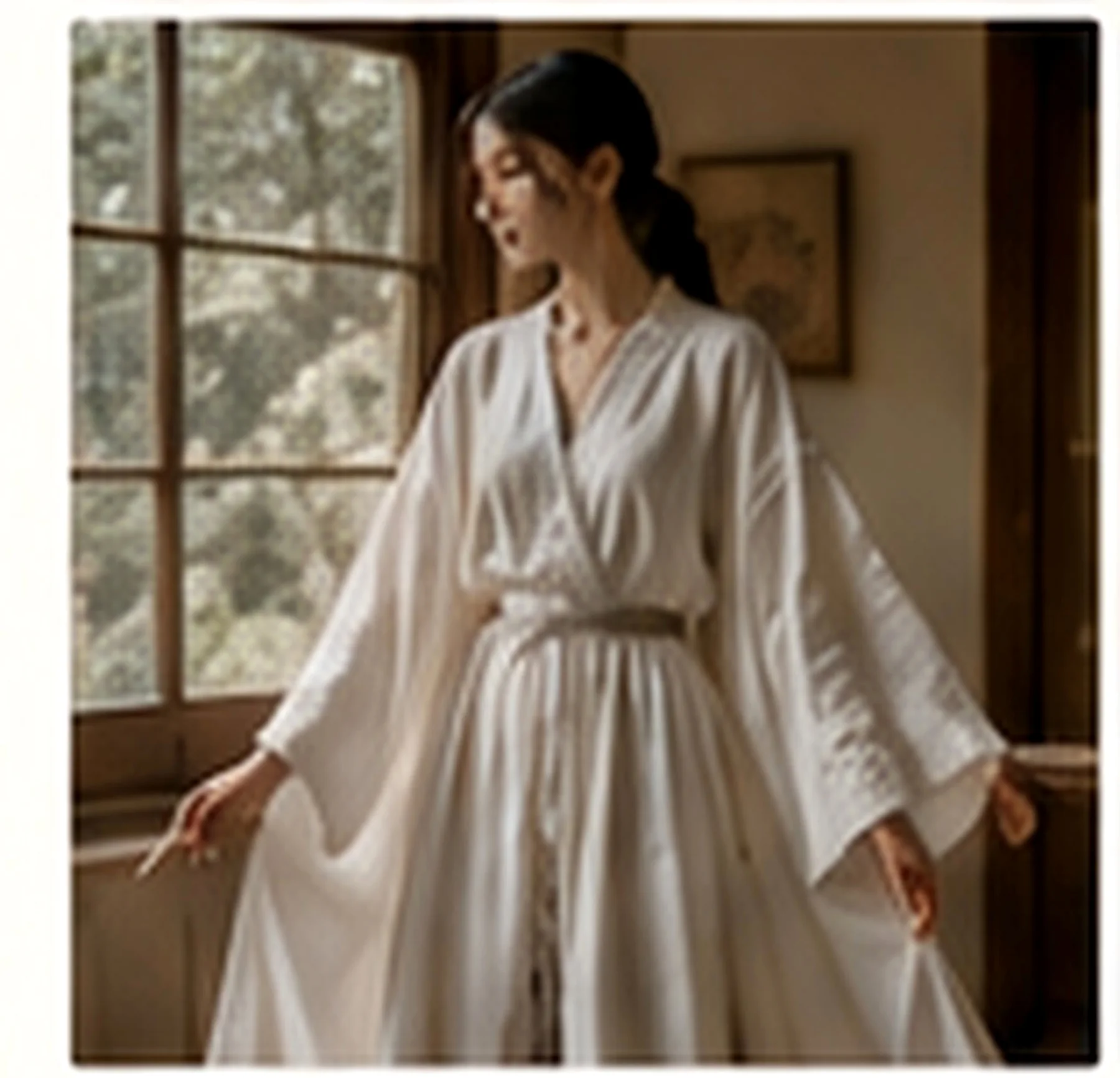 Kimono contemporain porté